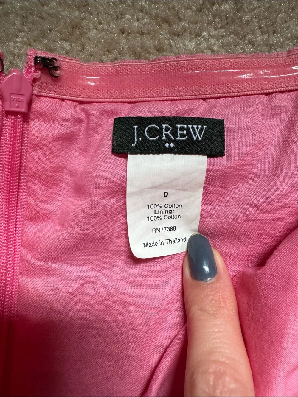 J. Crew Pink Cotton Dress